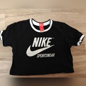 Nike Black and White Crop Top